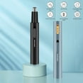 thumbnail image 3 of Electric Nose Hair Trimmer Aluminum Tube Body Arched Cutter Head USB Rechargeable with Eyebrow Trimmer, 3 of 8