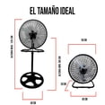 thumbnail image 2 of Ventilador de Pedestal 3 en 1 Piso Pared Mesa 5 Aspas de 3 Velocidades, 2 of 6