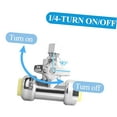 thumbnail image 3 of Bybiment (Pack of 2) 1/2" 1/2" 3/8" .D. Compression Tee Stop Valves with Disconnect Clip, 1/4 Turn Chrome Plated Water Shut Off for Copper, PEX, Pipe, 3 of 7