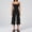 Black, variant on PISONIC Womens Workout Sets Two Piece Spaghetti Straps Tank Top Matching Wide Leg Capri Pants Gym Work Pilates Outfits