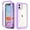 Purple, variant on JTCASES for iPhone 11 Case with Built-in Screen Protector, 2-Layer Shockproof Back Shell Rugged PC Soft Silicone Bumper Drop Resistant Transparent No-slip Cover, Black