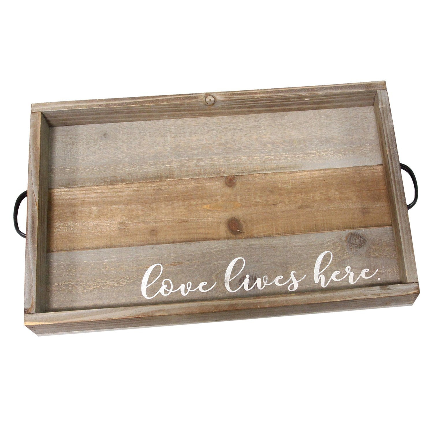 Stratton Home Decor Love Lives Here Wood Tray