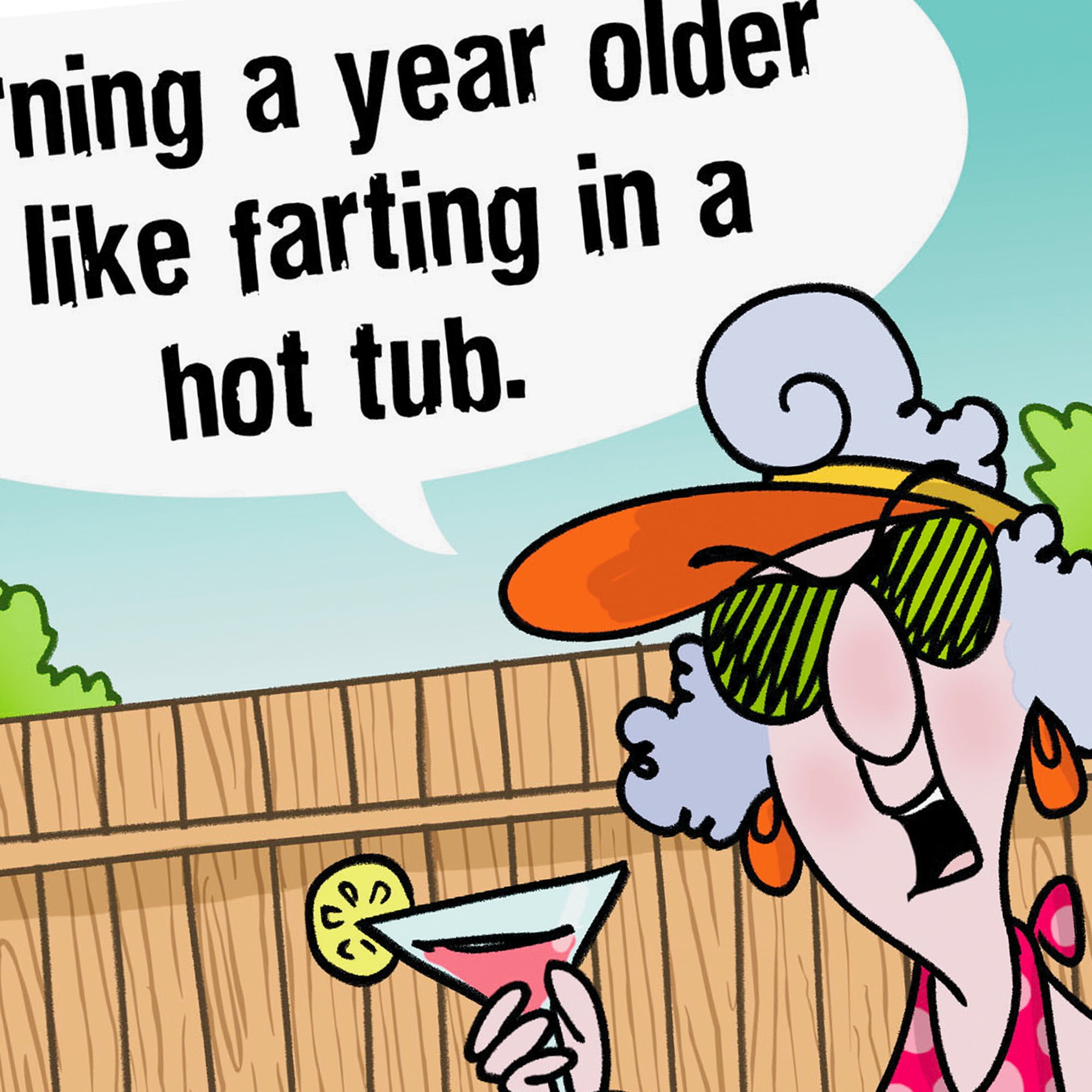 Hallmark Maxine Funny Birthday Card (Farting in a Hot Tub) - Walmart.com, image size:2000x2000