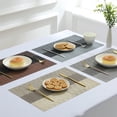 thumbnail image 6 of Pebbuoy PVC Woven Placemats Waterproof Heat Resistant Dining Tableware Bowl Pads Coasters for Home Bar Kitchen Decor, 6 of 9