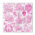 thumbnail image 1 of Doodle Bandana, Hugging Touching Singing, Unisex Head and Neck Tie, by Ambesonne, 1 of 2