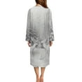 thumbnail image 2 of Yuyamidu Reindeer Zipper Front Bathrobe for Women Christmas Long Sleeve Gowns Sleepwear Size XL Spa Robes Womens Pj Dress Breathable Crewneck House Coats, Gray, 2 of 7