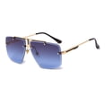 thumbnail image 5 of Metal Frame Sunglasses for Men and Women, Trendy Frameless Trim Square Design with PC Lenses, 140*145*50mm, 5 of 5