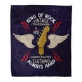 thumbnail image 1 of ASHLEIGH Throw Blanket 58x80 Inches Roll Guitar Head and Wings Rock Music Emblem Vintage for King Warm Flannel Soft Blanket for Couch Sofa Bed, 1 of 1