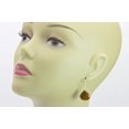 thumbnail image 3 of 14k Yellow Gold Tiger's Eye Earrings Golden Smooth Heart Teardrops Shimmery Striping Dainty Dangles Spyglass Designs, 3 of 3