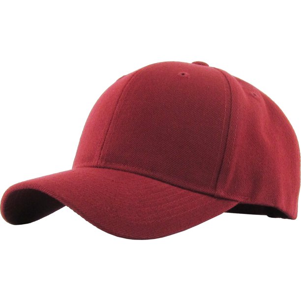 Solid Baseball Cap Velcro Adjustable Closure Plain Dad Hat