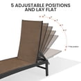 thumbnail image 3 of Crestlive Products 4-Piece Outdoor Chaise Lounge Chair, 5-Position Adjustable Patio Recliner, Brown, 3 of 7