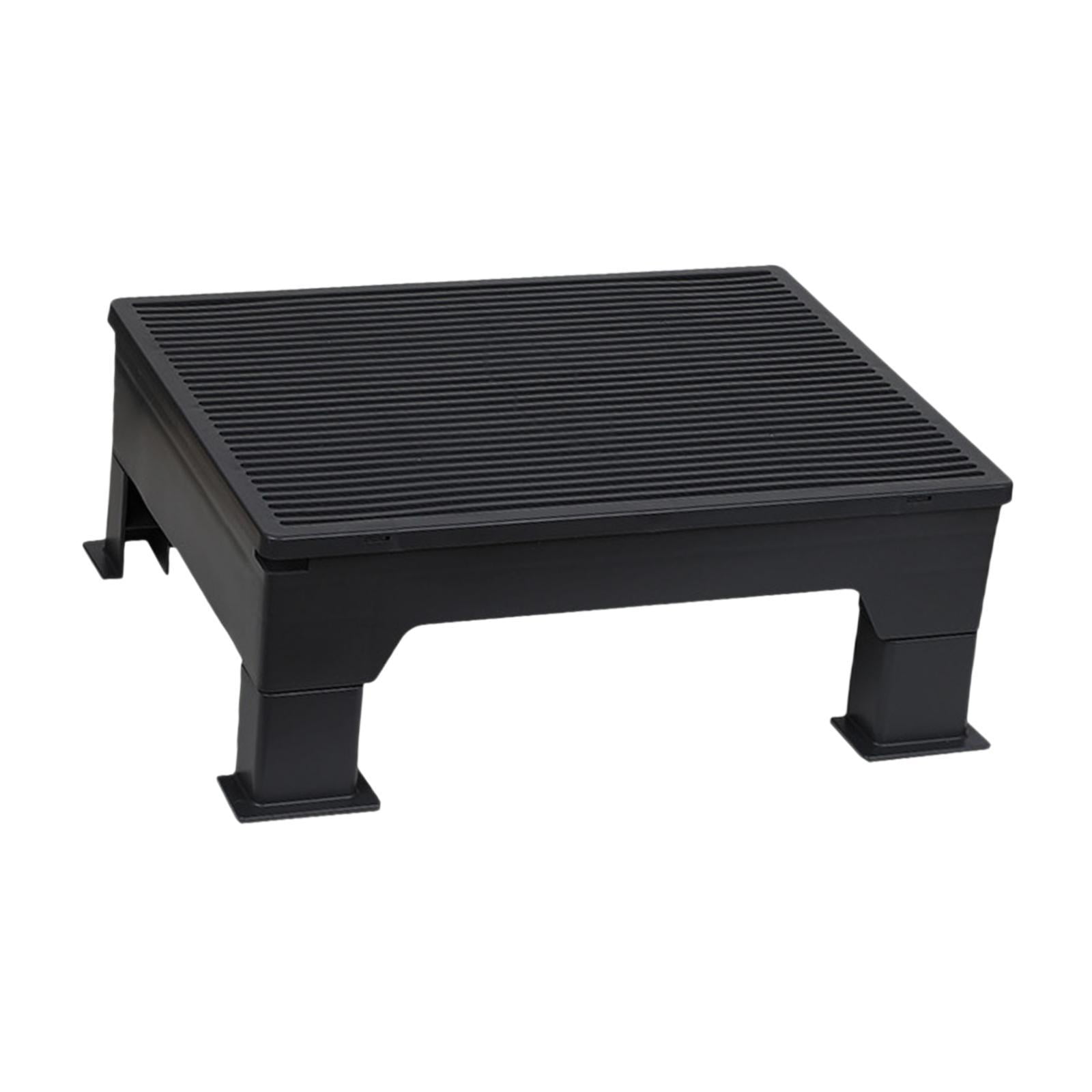 oshhni Cat Litter Mat Adjustable Height Accessory for Cats Accessories Pet Supplies Black