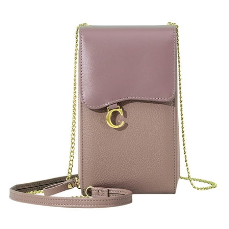 Lilgiuy Women Wallet Large Capacity Mobile Phone Bag Card Slot Adjustable Shoulder Strap