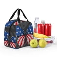 thumbnail image 4 of Pofeuu Butterfly With USA Flag Print Lunch Bag Lunch Box Large Capacity Insulated Lunch Bag for Adult, Leakproof Reusable Lunch Tote Bags for Work, 4 of 5