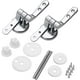 thumbnail image 1 of Bisagras de asiento de inodoro de aleación de zinc Accesorios y accesorios para asientos de inodoro con acabado cromado Bisagras de repuesto perfectas para la mayoría de los asientos de inodoro de MD, 1 of 5