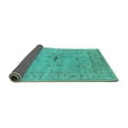 thumbnail image 2 of Ahgly Company Indoor Round Oriental Turquoise Blue Industrial Area Rugs, 3' Round, 2 of 4
