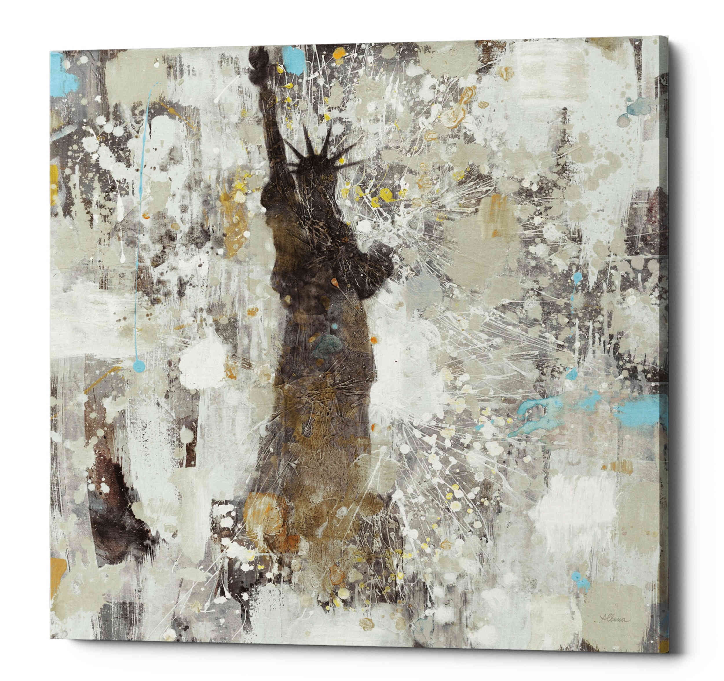 Epic Graffiti /'Shadow Gray/' by Albena Hristova Giclee Canvas Wall Art
