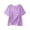 Purple, variant on TAGOLD Womens Short Sleeve Round-Neck Blouses & Shirts Solid Color Round Neck Loose Half Sleeve Top