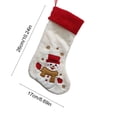 thumbnail image 4 of Qocolcyl Plush Embroidered Christmas Stockings, Cute Penguin Reindeer Santa Snowman Xmas Stocking with Red Cuff, Hanging Gift Bag for Fireplace Tree Indoor Christmas Decorations Holiday Family Party, 4 of 7