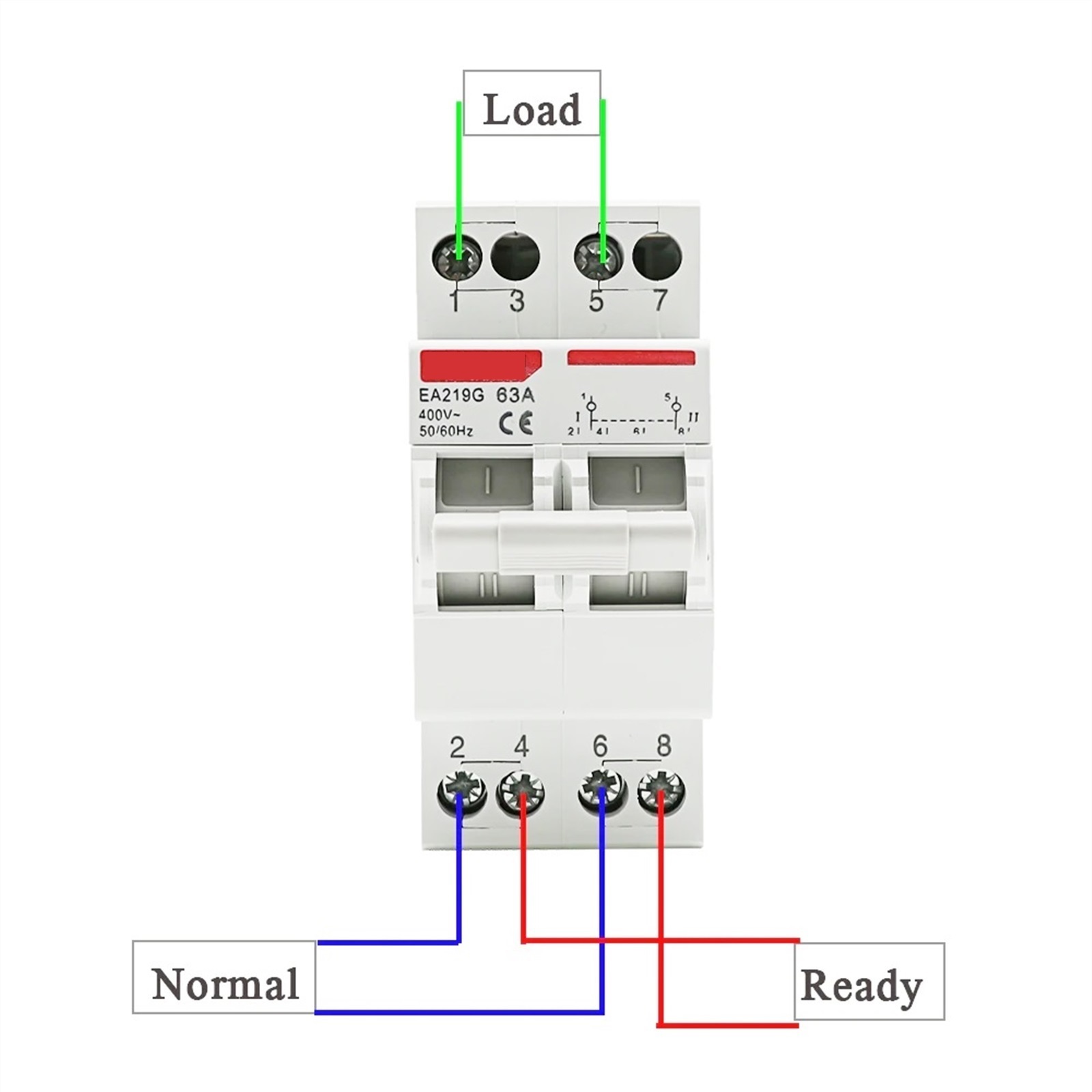 circuit breaker 2P 40A 63A Dual Power Manual Transfer Interlock Circuit Breaker Din Rail Isolating Discounnecting Switch