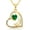 Green::Gold, variant on Red Heart Pendant Necklace - Gold-Plated Valentine’s Jewelry