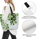 thumbnail image 3 of Balery Watercolor Green Leaves Bolsa Tote Estilo Estético con Cremalleras, Bolsa de Hombro, Bolsa de Compras Grande y Plegable, 3 of 8