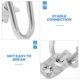 thumbnail image 2 of 6 abrazaderas de tubo verticales con perno en U, hebilla de tubo, fijador de conector de tubo de acero para invernaderos, toldos, vallas y andamios, 2 of 7