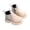 Beige, variant on Projectretro Boys Girls Classic Glitter Ankle Boots Kids Lace Up Waterproof Combat Shoes With Side Zipper for Toddler/Little Kid/Big Kid 21Black