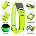 thumbnail image 2 of Syenll LED Dog Collar, USB Rechargeable Light up Dog Collar, Adjustable Safety Glowing Collar for Dogs (Green, Medium), 2 of 7