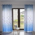 thumbnail image 2 of Cortina opaca de poliéster para ventana, cortina opaca para dormitorio, decoración para sala de estar (azul), 2 of 8