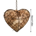 thumbnail image 3 of Refillable Handmade Fiber Bird Nesting Heart with Natural Jute and Hemp Fiber for Hummingbirds and Chickadees Winter Refuge and Hanging Garden Outdoor Decor, 3 of 6