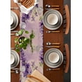 thumbnail image 5 of Table Runner Dresser Scarf 13 x 60 Inch Spring Lavender Flower Leaf Purple Floral Retro Table Runners Non-Slip Heat Kitchen Dining Table Decor for Indoor Outdoor Home Party Decoration, 5 of 7