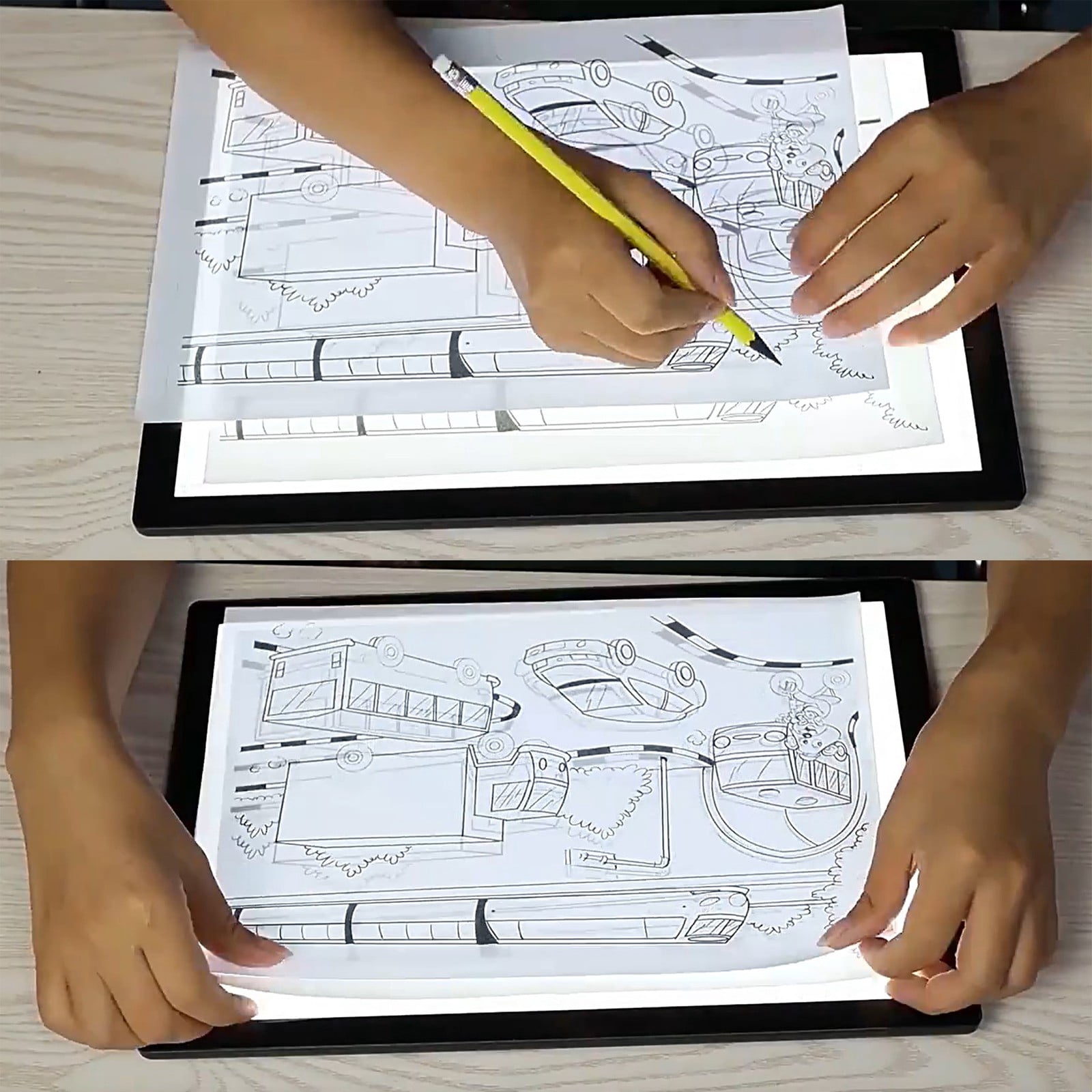 A4 LED Light Tracing Pad - Tracing LED Copy Board Light Box, USB Power 10 Stage Dimming Artists Trace Light Pad for Beginner Diamond Drawing, Sketching, Animation, Fine Art, Tattoo Drawing, Stenciling