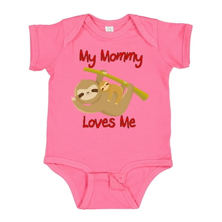 

Inktastic My Mommy Loves Me Sloth Gift Baby Boy or Baby Girl Bodysuit