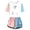 Sky Blue, variant on Gaexia Girls Summer Outfits Size 12-14 Floral Print Shorts Outfits Clothes Cotton Outfits Short Sport T-Shirt and Shorts Set Summer Shorts Sets Toddler Girls
