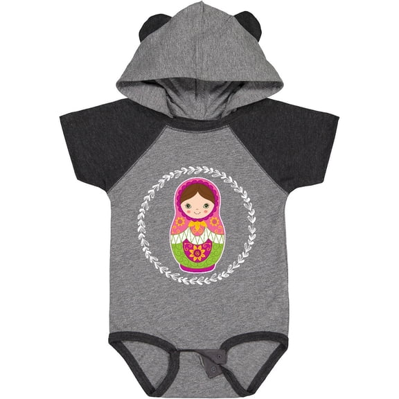 Inktastic Matryoshka Russian Cute Pink Nesting Doll Girls Baby Bodysuit