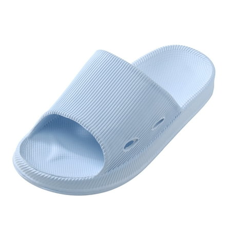 

iOPQO Women s slipper Men And Women Slippers Bathroom Home Slippers Solid Color Flat Bottom Home Sandals Ladies Bathroom Home Slippers Sky Blue 38