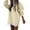 Beige, variant on Ltctricy Sweatshirts Dress for Women Casual Long Sleeve Crewneck Mini Dress Oversized Loose Side Slits Zipper Pullover Dress