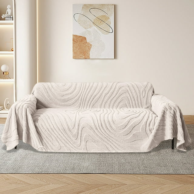 Fiudx Toalla de Sofá de Felpa, Tela Suave de Poliéster, Regalo de Cumpleaños, Manta para Coche, Transpirable y Absorbente de Humedad, Uso Multifuncional, Colcha de Viaje para El Hogar, Cómoda Experie