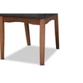 thumbnail image 7 of Baxton Studio Tara Mid-Century Modern Dark Grey Fabric Upholstered and Walnut Brown Finished Wood 7-Piece Dining Set, 7 of 7