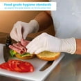thumbnail image 4 of SOATUTO Disposable Gloves,Kitchen Gloves,All-Purpose Industrial Disposable Gloves Latex Free,Powder Free,For Food Handling,First Aid,Cleaning,Gardening,Crafting,100 Gloves Per Box(BLUZEN,Black-M), 4 of 7
