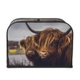 thumbnail image 2 of Honeii Yak Print 4 slice Toaster Cover, Two Slice Toaster Dust-proof Cover For Kitchen Small Appliance and Fingerprint Protection, 2 of 7