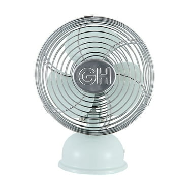 Good Housekeeping 5" Oscillating Desk Fan 1-Speed Green/Silver (92513)