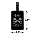 thumbnail image 5 of Built Not Bought Rectangle Leather Luggage Card Suitcase Carry-On ID Tag, 5 of 7