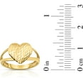 thumbnail image 4 of Floreo 10k Yellow Gold Diamond Cut Heart Women's Ring, 4 of 5
