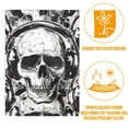 thumbnail image 2 of Cool Skull in Earphones Decorative Garden Flag for All Seasons, 12 x 18 Inch Small Vertical Double Sided Outside Decoration for Yard Farmhouse, 2 of 6