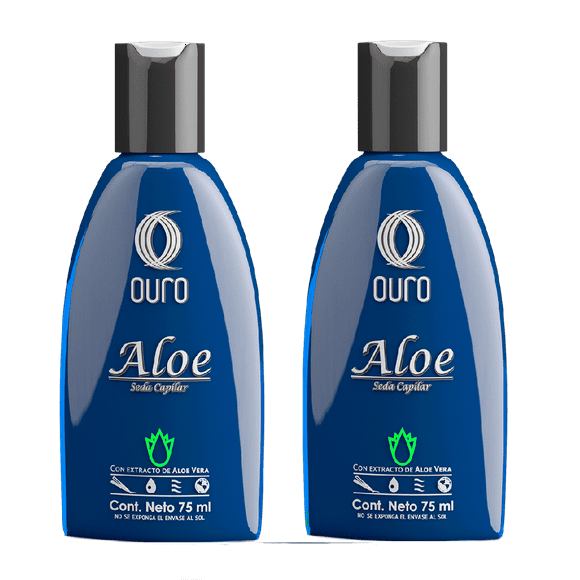 Ouro Seda Capilar de Aloe Libre de Aceites Minerales 75 ml- 2 pz