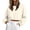 Beige #25, variant on Women's Y2k Cropped Sweatshirt Oversized Crew Neck Drop Shoulder Long Sleeve Banded Hem Loose Casual Crop Pullover 2XL