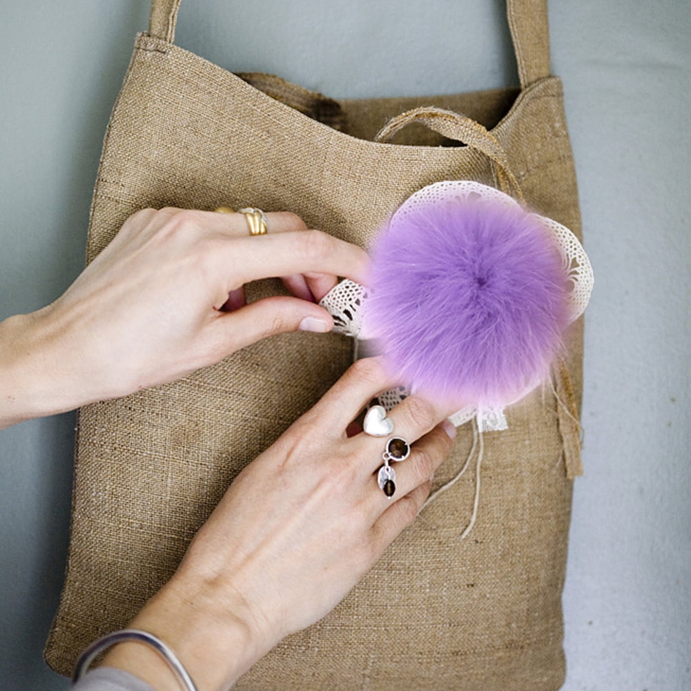 Soft Comfortable Faux Fur Fluffy Pompom Fashionable Beautiful Faux Fur Fluffy Pom Poms for Daily Use DIY Decoration Type 7