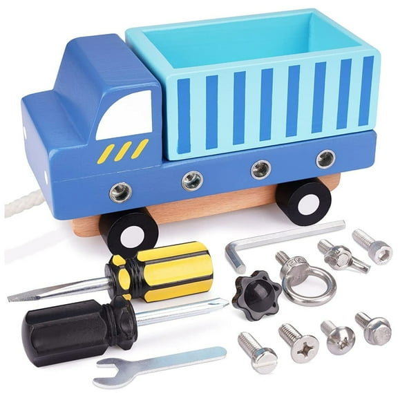 Busy Truck Toy Montessor Screwdriver Board Set Pull Car Toy Demolitions Car Toy Fine Motor Skills Toy Screw Assembly Toy
